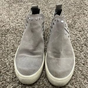 Gray Suede ankle boot sneakers size 8